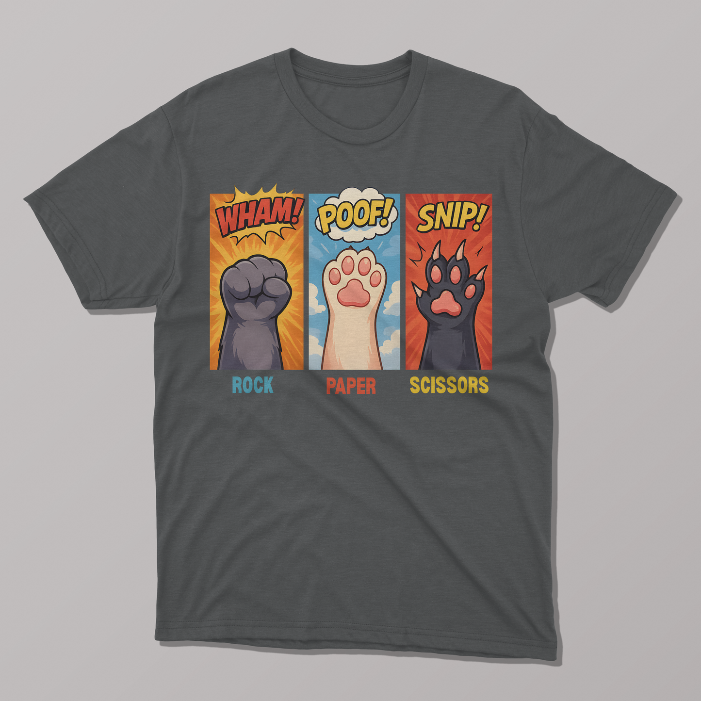 Rock Paper Scissors Tee - Fun Shirt For Cat and Game Lovers