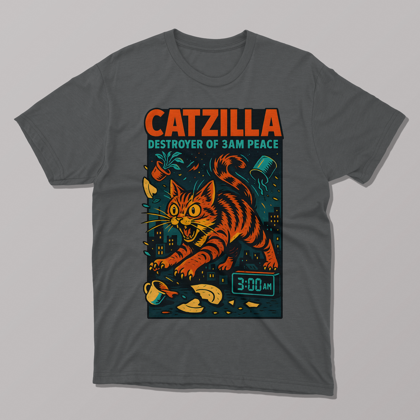 Catzilla Funny T-shirt