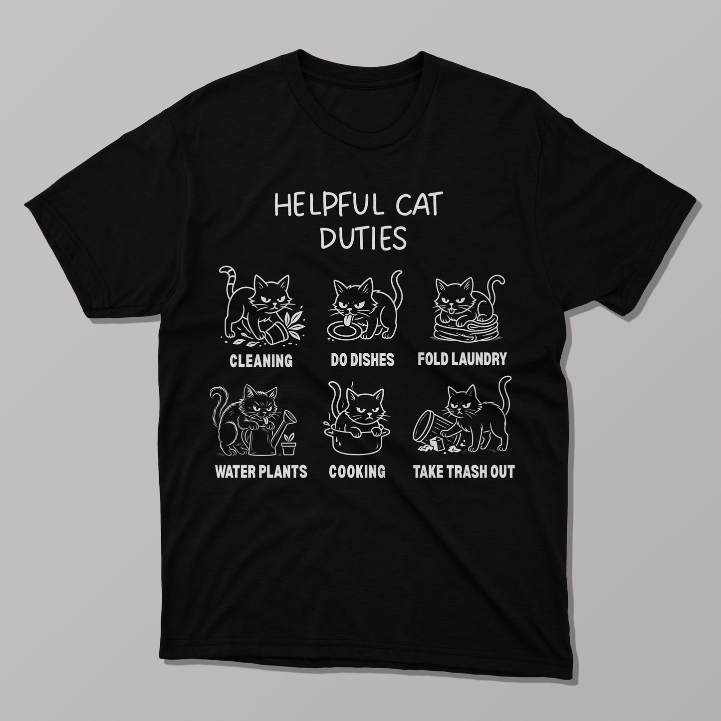 Helpful Cat Duties T-shirt