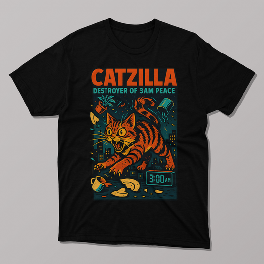 Catzilla Funny T-shirt