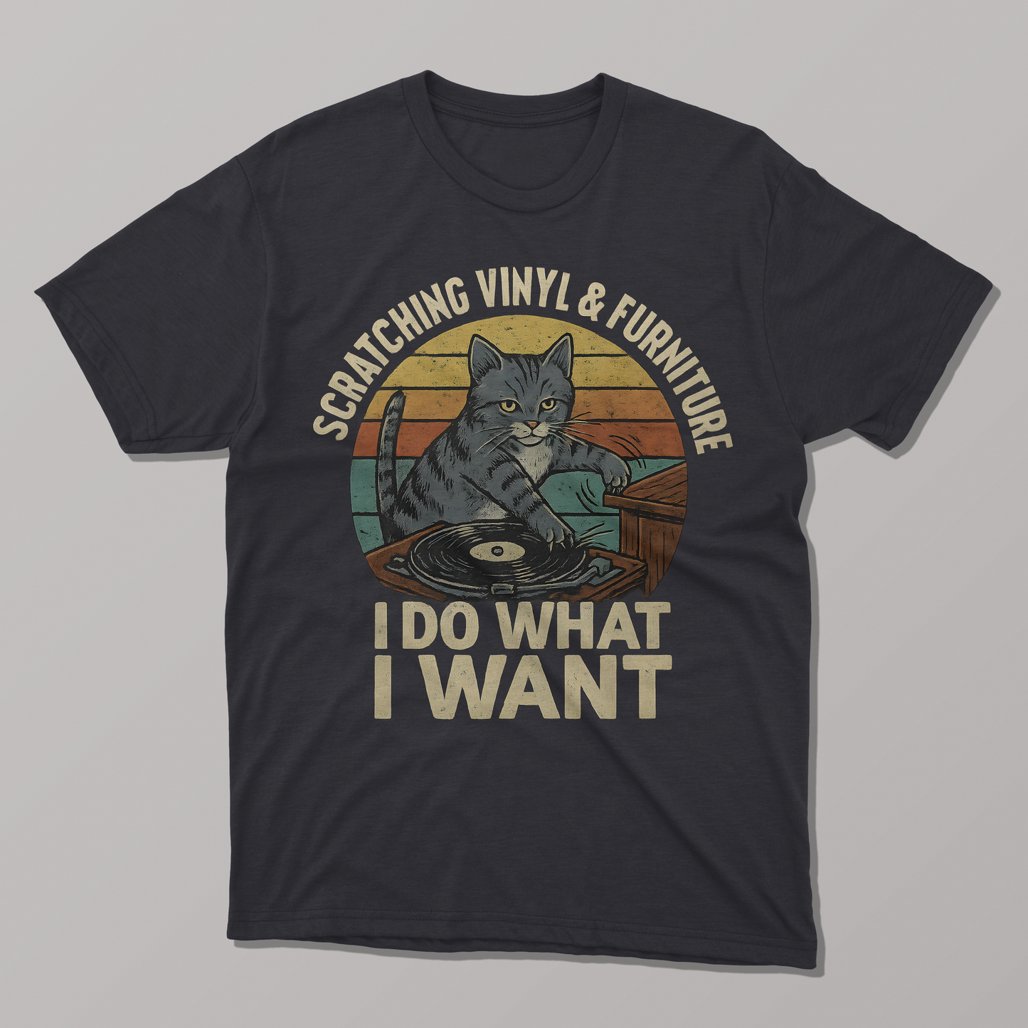 I Do What I Want, Scratching Vinyl and Furniture T-shirt