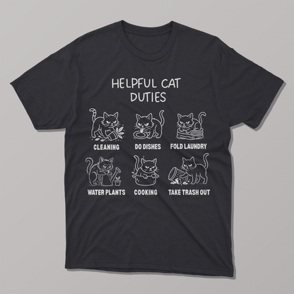 Helpful Cat Duties T-shirt