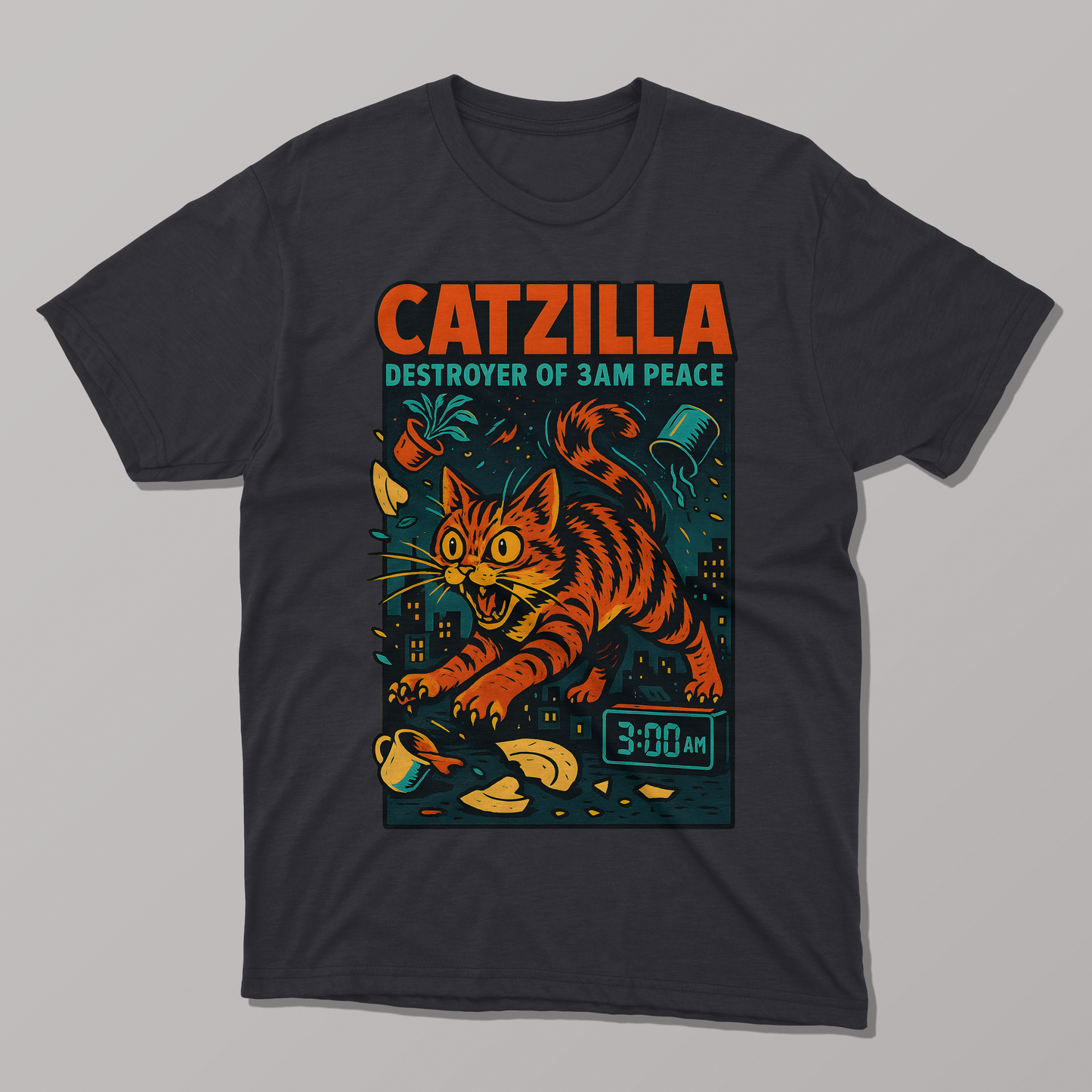 Catzilla Funny T-shirt