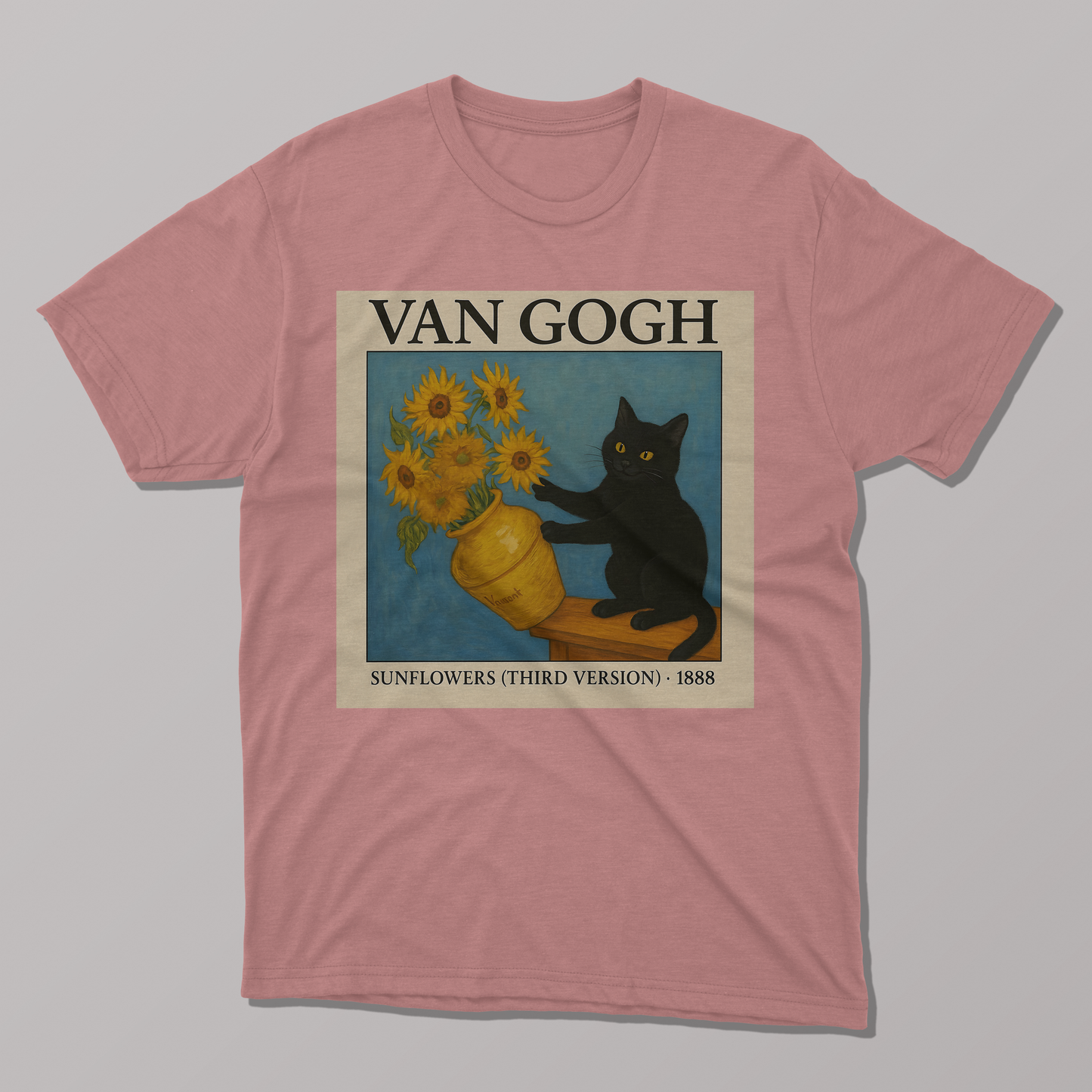 Van Gogh's Sunflowers Cat T-shirt