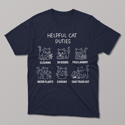 Helpful Cat Duties T-shirt