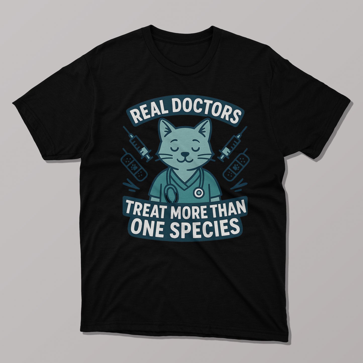 Real Doctors Treat More Than One Species Vet T-shirt