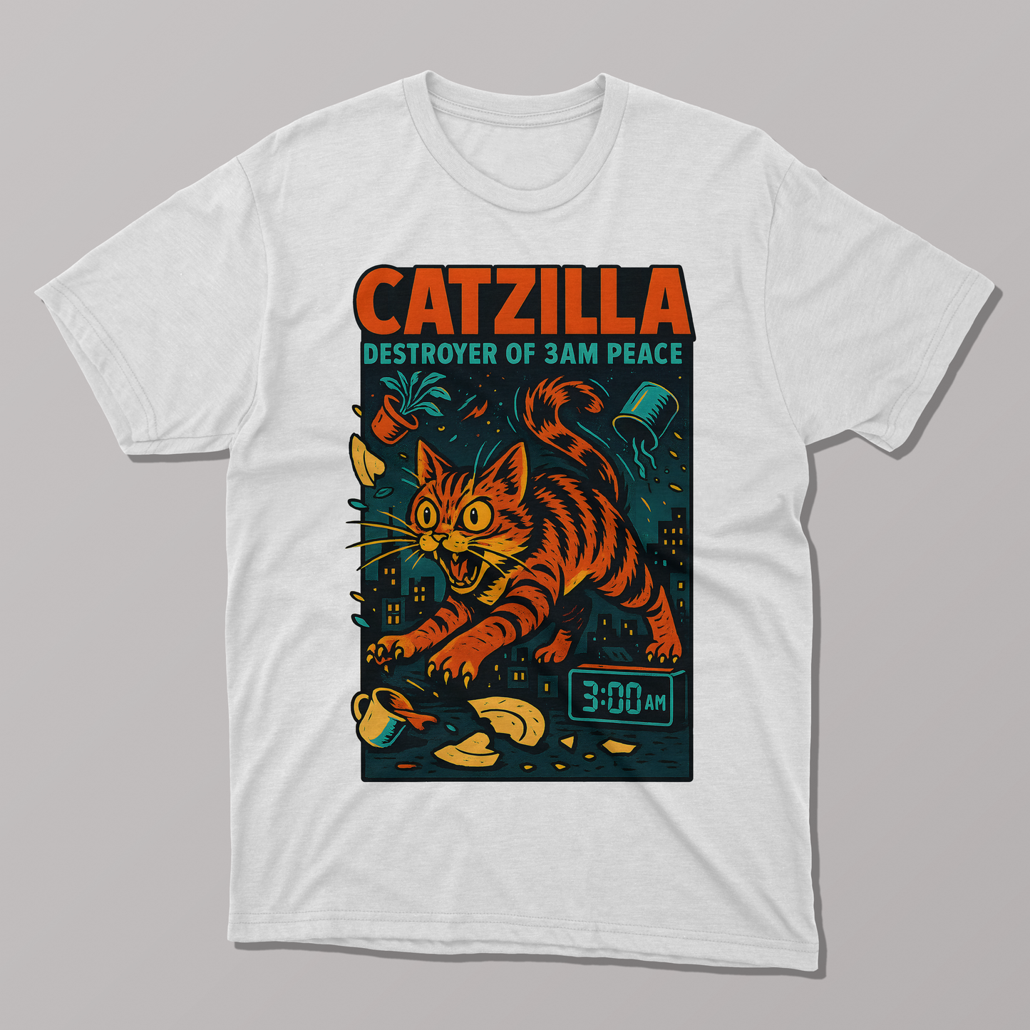 Catzilla Funny T-shirt