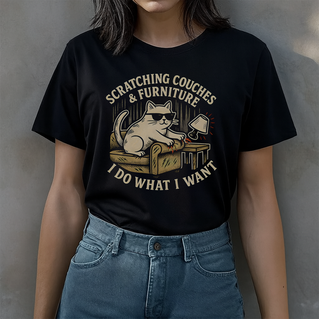 I Do What I Want, Scratching Couches & Furniture T-shirt
